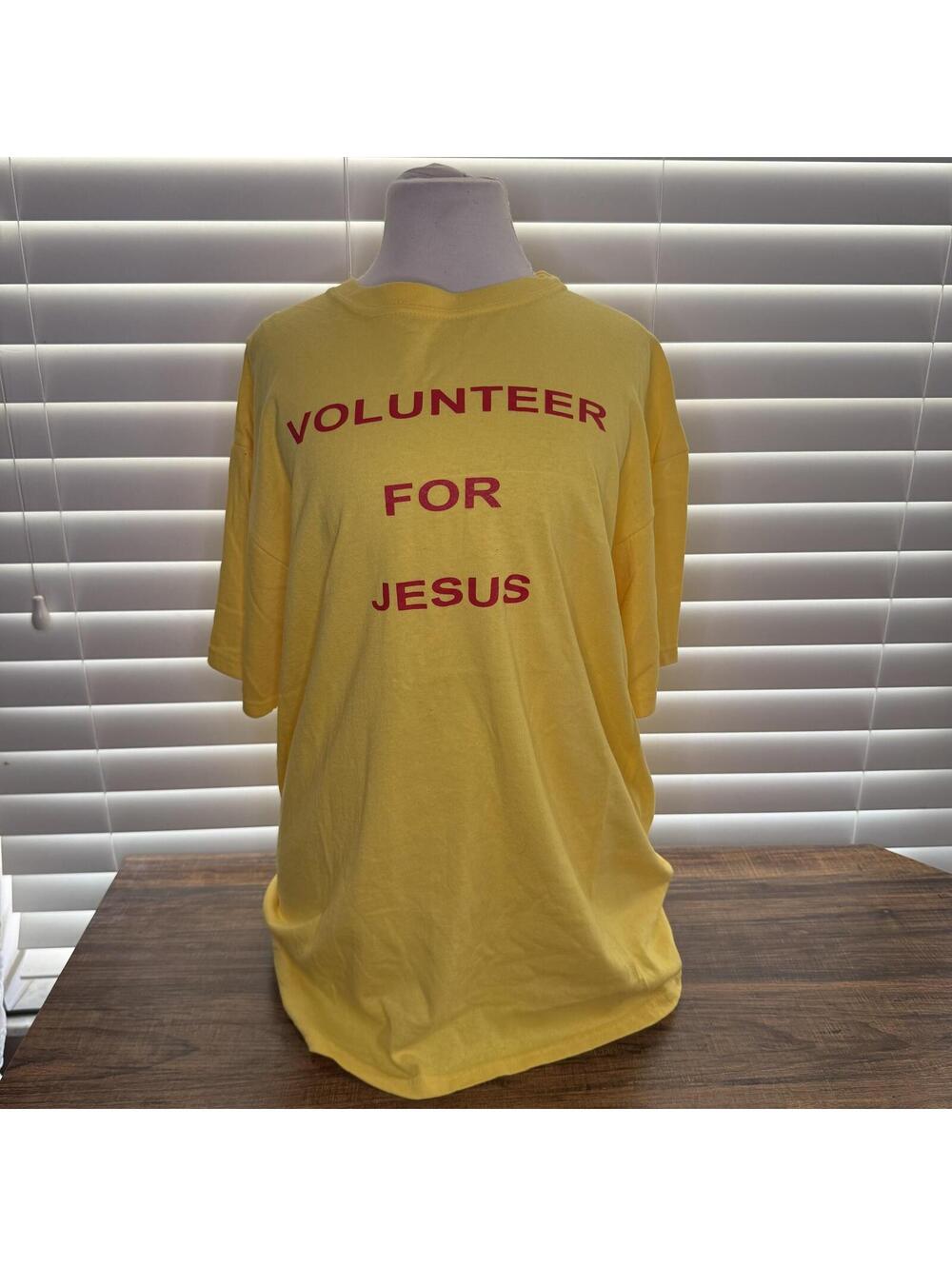 Yellow Volunteer for Jesus T-Shirt Size Large